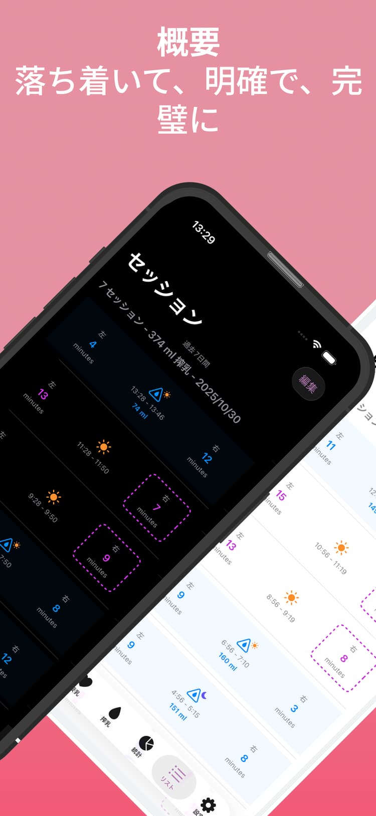 AmmeライブウィジェットがiPhoneホーム画面に授乳データを表示