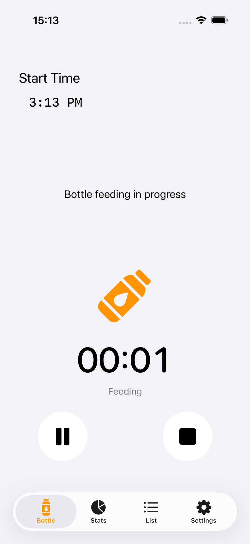 Flaske tracking screen