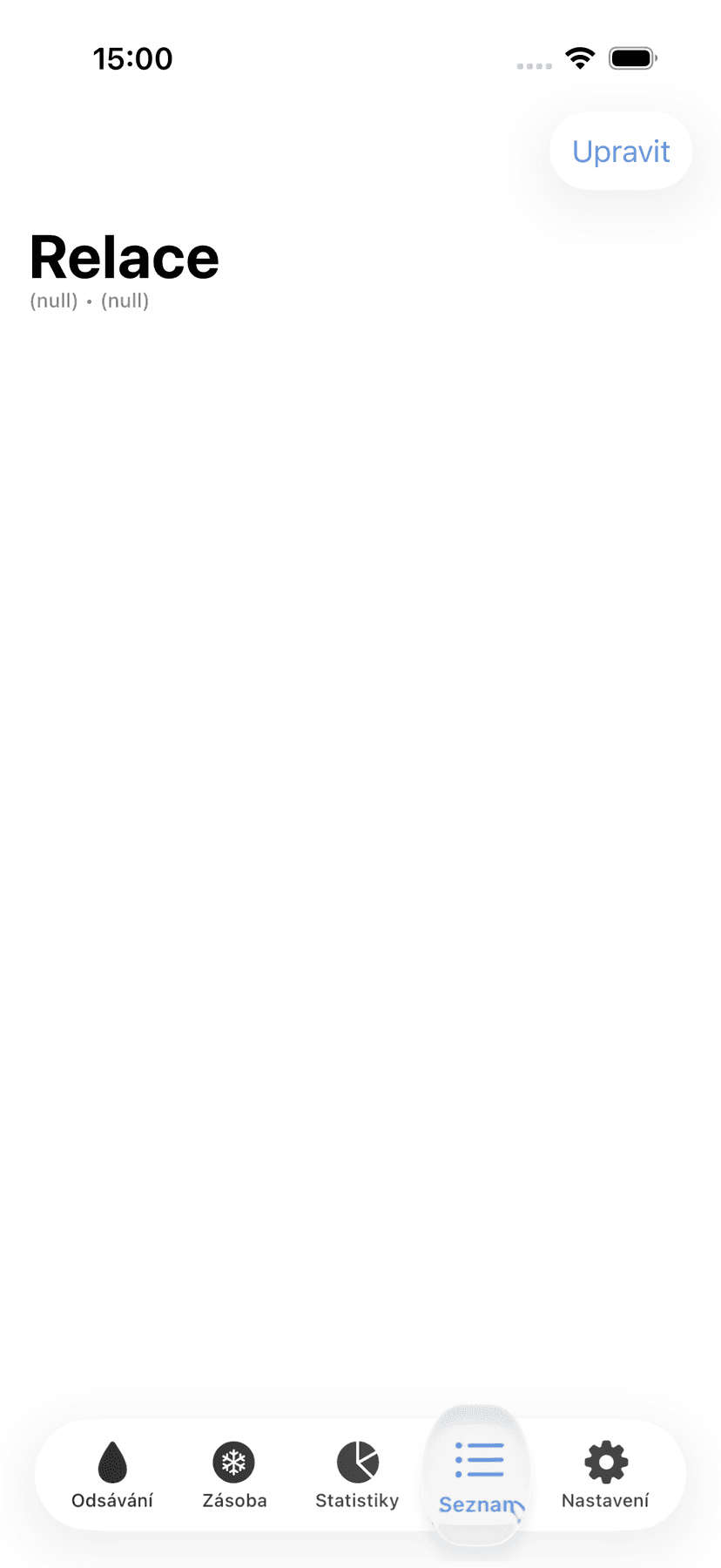 Session history list