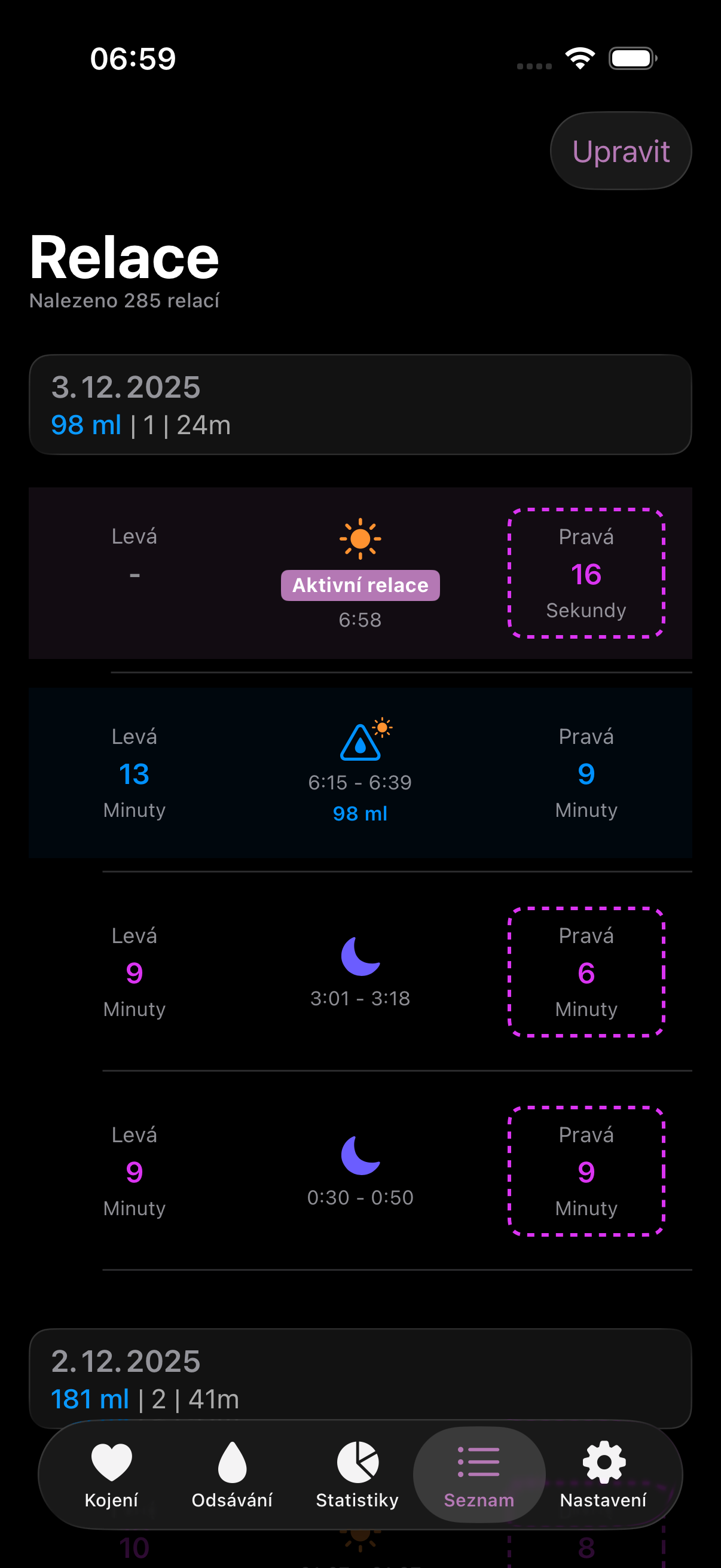 Amme app list dark mode