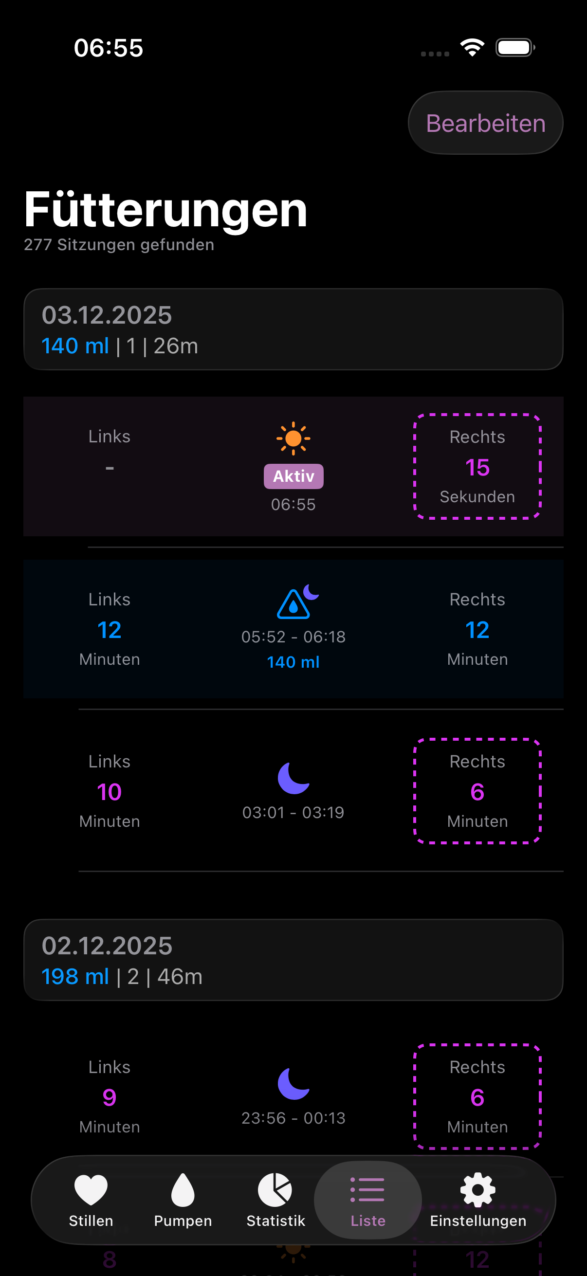 Amme app list dark mode