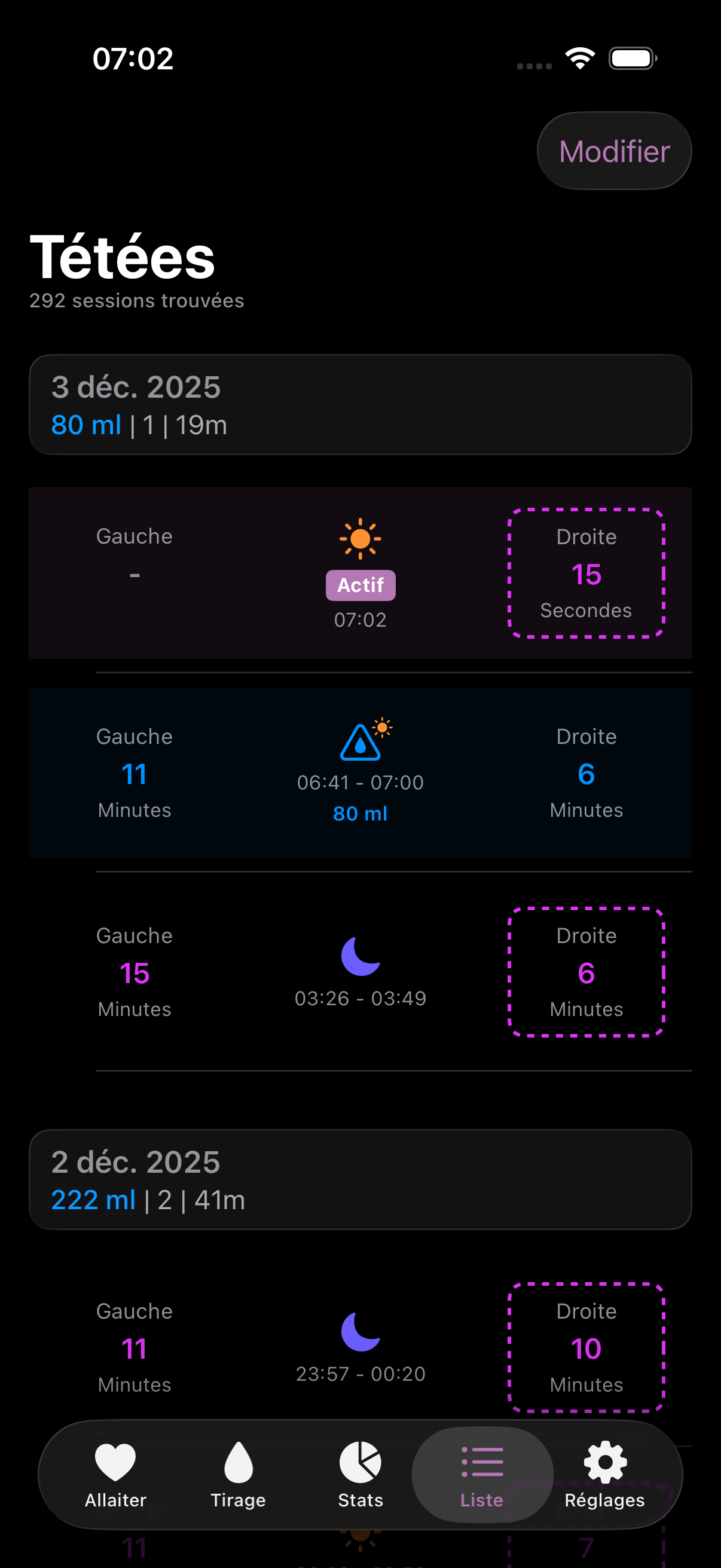 Amme app list dark mode