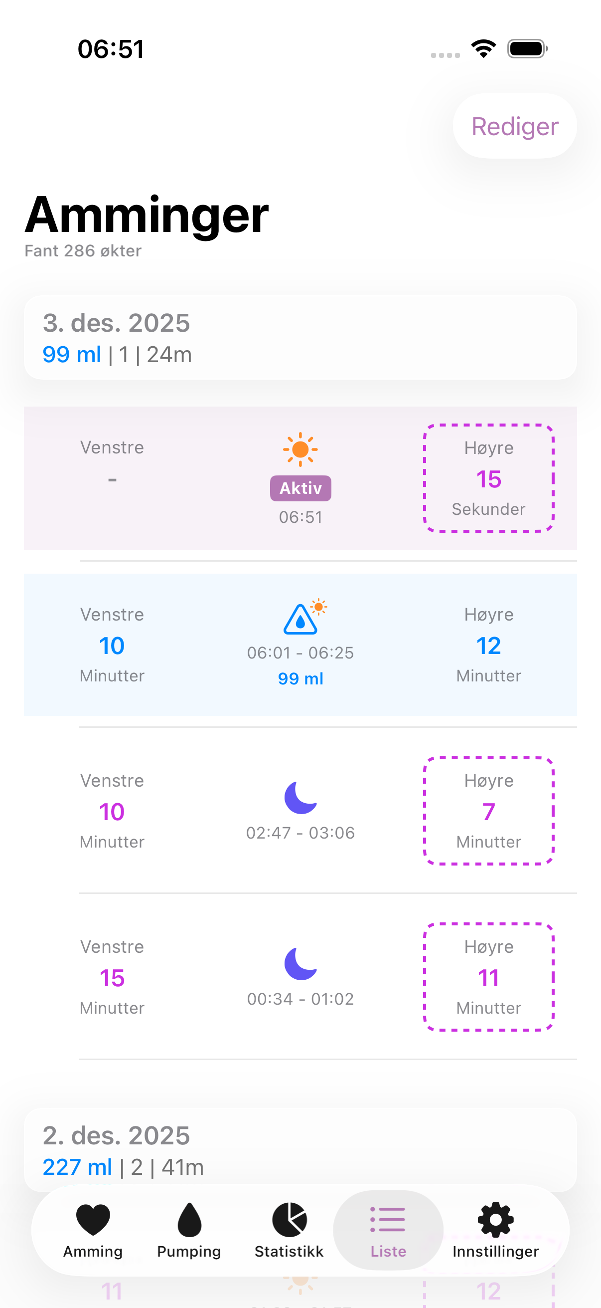 Amme app list light mode
