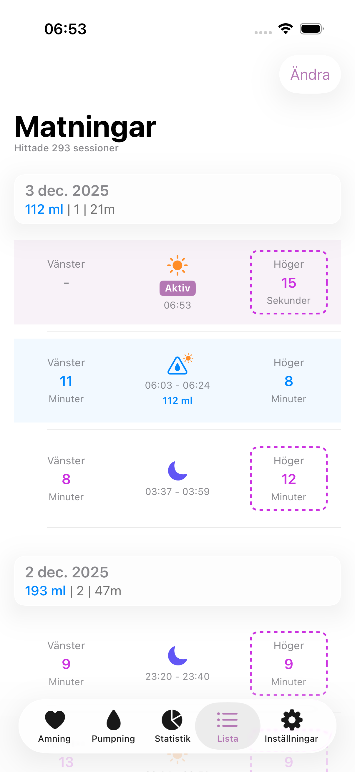 Amme app list light mode